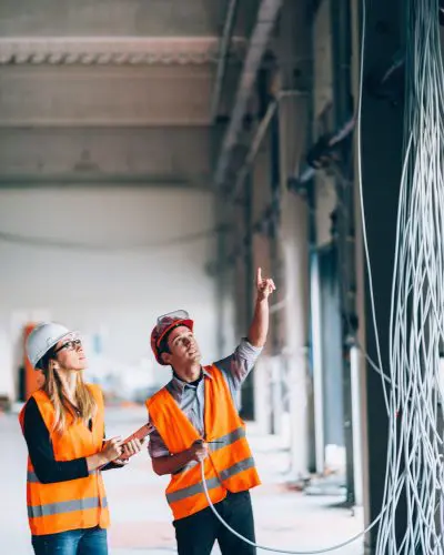 Maintenance Engineers checking electricity